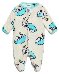 Snoopy Baby Boys Pajamas One Piece - Baby Footie Plush Polar Fleece Pajamas - Baby boy Sleepers