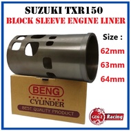 Suzuki TXR150 Phanter/Panter (62mm/63mm/64mm) Cylinder Engine Liner Cylinder Sleeve Block Sleeve Tukir Block Sarung Blok
