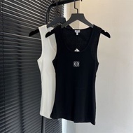 LOEWE 純棉刺繡背心 百搭款 size S M L