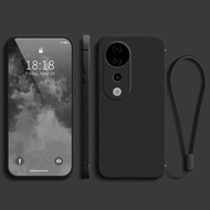 For Vivo V40 Pro V40e V40 Lite V50 Lite Phone Case Silicone Solid Color For Vivo V40 Pro Case