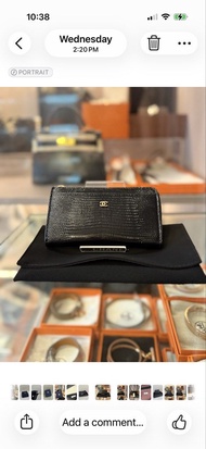 🤩Chanel 黑金蜥蜴 wallet  lizard black