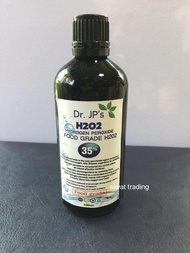 H2O2(Hydrogen Peroxide)Food Grade ขวดแก้วจุกหยดขนาด100mlGlass bottle with dropper stopper