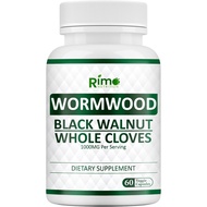 Wormwood Black Walnut Clove Capsules - Cleanse, Detox, Intestinal Guard Formula Supplement for Human