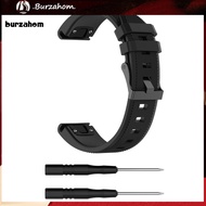 BUR_ 22mm Replacement Silicone Watch Strap Band for Garmin Fenix 6X 5 Forerunner 945