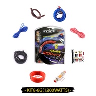 Car Amplifier Wiring Kit 4GA 8GA Audio Subwoofer AMP Fuse Holder Wire Cable 1500W 1200W