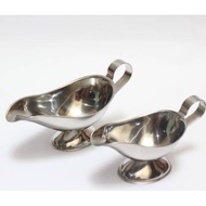 3 oz GRAVY BOAT STAINLESS STELL GRAVY BOAT/ SAUCEPOT/ STEAK SAUCE /