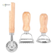 3Piece Ravioli Pasta Cutter Set, Ravioli Stamp Maker with Wooden Handle Ravioli Cutter Ravioli Maker