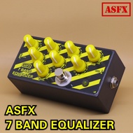 Efek ASFX 7 BAND EQUALIZER untuk gitar dan bass Pedal Stompbox