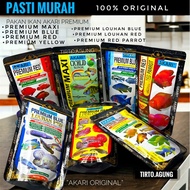 AKARI PREMIUM MAXI BLUE YELLOW RED PARROT GOLDFISH LOUHAN PRO CHICHLID 100g ornamental fish