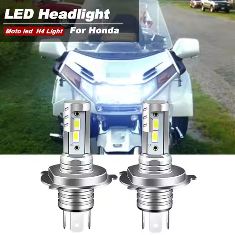 2PCS Motorcycle For Honda GL1500 Goldwing 1988-1997 H4 9003 LED Headlight Bulbs 9600lm Replace 34901