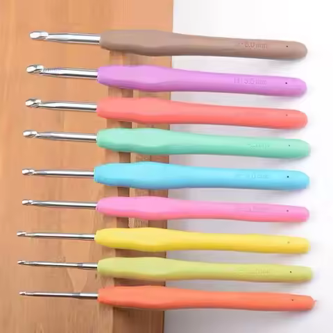 13pcs 2.0-10mm Complete Set of Multicolor Crochet Grip Comform to Ergonomic Crochet Hook Yarn Weave 