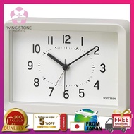 RHYTHM Alarm Clock Continuous Seconds A6 Size Interior Clock White 10.6x14.8x4.8cm RHYTHM PLUS 8RE675SR03