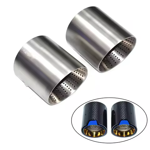 For BMW 3 Series G20 G21 330i 330e 320d 320i Exhaust Pipe Upgrade Carbon Fiber M Logo Black Muffler 