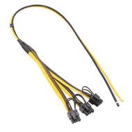 Power Supply Cable 1 to 3 6pin+2pin Miner Adapter Cable 8pin GPU Video Card Wire 50+20cm
