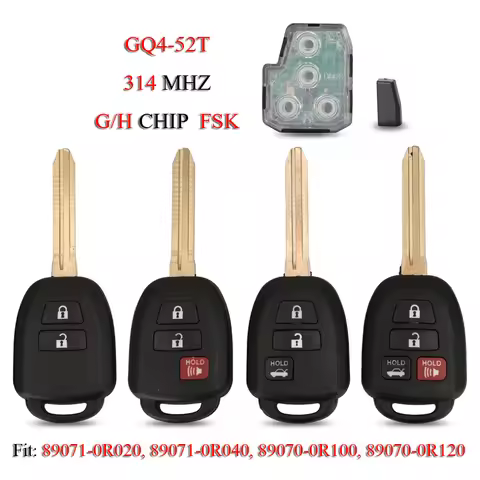 jingyuqin GQ4-52T Remote Smart Car Key For Toyota Highlander Sequoia Tundra Tacoma Camry Corolla Pri