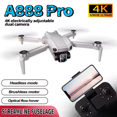 New A888 PRO Drone Caméra 4K Professional Brushless Motor HD Dual Camera streamline fuselage Foldabl