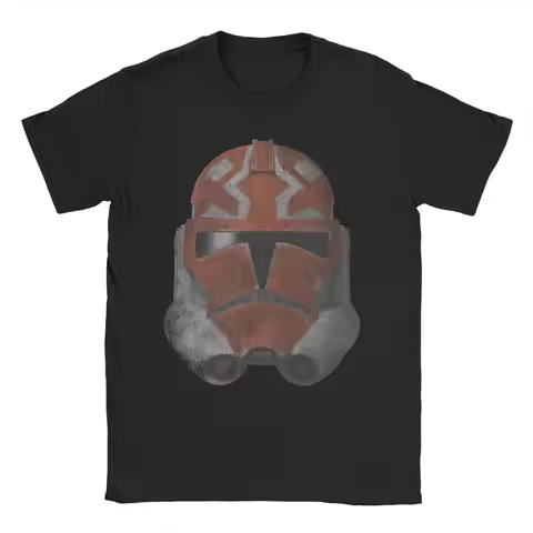 The Clone Wars 332nd Ahsoka Trooper Distressed Darth Maul T Shirt Men Cotton T-Shirt Tees Short Slee