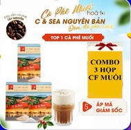 Combo 3 hộp(30 gói) Cafe Muối Hòa Tan Cà Phê Muối Chuẩn Vị Huế C&Sea Tiện Lợi Thơm Ngon Giá Rẻ