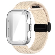 Dây đeo vòng nylon từ tính + Vỏ bảo vệ màn hình TPU mềm cho Huawei Watch Fit 4 Pro Vòng đeo tay bện