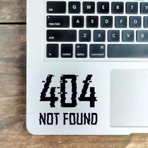404 Not Found Creative Vinyl Laptop Trackpad Decal for Macbook Pro 14 Retina 15 Air 13 Inch Mac Skin
