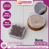 (4.5 x 4x5 x 1.9 cm) PP Plastic Storage Box Transparent Multipurpose Storage Organizer mini Medium L