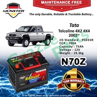Münster Robust MF CMF N70Z | N70ZR | NX120-7R | 95D31R (75AH) Car Battery Bateri Kereta for Tata Tel
