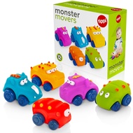 Tippi Monster Movers 5 Soft Play Baby Toy Cars - Toy Car Set for 1 Year Old - Suitable from 12 Month