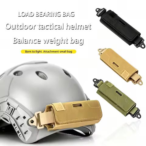 Tactical Helmet Counterweight Pouch with 5 Weight Blocks for OPS FAST PJ MH Airsoft Helmet Accessori