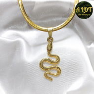 Golden Stainless Steel Snake Pendant Gold Necklace Anaconda Pendant Gold Necklace Medusa Pendant Gold Chain Fashionable for Men and Women 18k Gold High Quality Stainless Steel Snake Chain Necklace K Gold Necklace