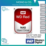 WD Red NAS 1TB/2TB/3TB/4TB/6TB/8TB/10TB 3.5" HDD - 64MB SATA III
