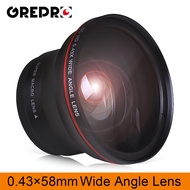 Big 58MM 0.43x Professional HD Wide Angle Lens (w/Macro Portion) for Canon EOS Rebel 77D T7i T6s T6i T6 T5i T5 T4i