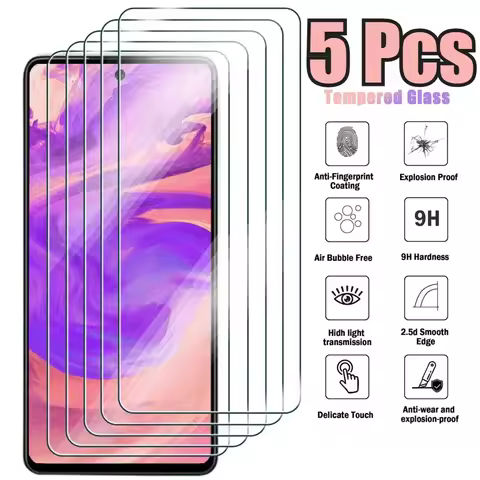 5Pcs Tempered Glass For Samsung Galaxy A06 A12 A22 A32 A42 A52 4G 5G Screen Protector for Samsung Ga