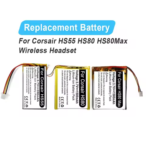 Replacement Battery For Corsair HS55 HS80 Max Wireless Headset