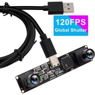 Customer Favorite 120fps 60fps Global Shutter Stereo Camera With Manual Focus 94° Lens Synchronous U