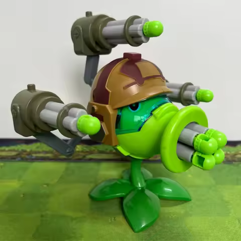 New Plants vs. Zombies 2 Enhanced Gatling Pea Shooter Sling Pea Peashooter Bullets Toys Hard Glue Fi