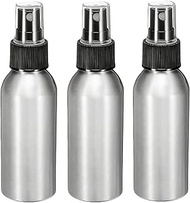 3 Pcs Aluminum Fine Mist Spray Bottle with Black Pump Sprayer Empty Sample Atomizer Containers for E