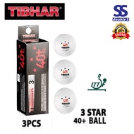 TIBHAR Table Tennis Ball / Bola Ping Pong /3 star 40+ SL (3PCS/Box)