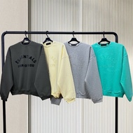 ESSENTIALS Hoodies Men's Spring Round Neck with Plush Loose Fitting Pullover Hoodie Street