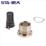 M12 Patch Type Flange Seat 23 4 5 6 8 12 17-Core SMD Aviation Plug Backflow Welding Waterproof Conne