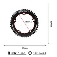 Driveline Cnc Road Racing Tt Disk 130 Bcd ห่วงโซ่คู่ผสมแหล่งกําเนิดสินค้าไต้หวันจักรยานขี่จักรยานเกี