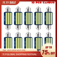 10Pcs Festoon C5W LED 31 36 39 41Mm 4014 Chip LED Canbus C10W LED Car Interior Reading Lights Dome L