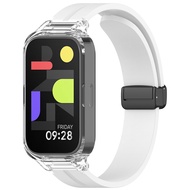 Dây đeo silicon từ tính có vỏ trong suốt cho Xiaomi Smart Band 9 Active Strap / Redmi Band 3 Dây đeo