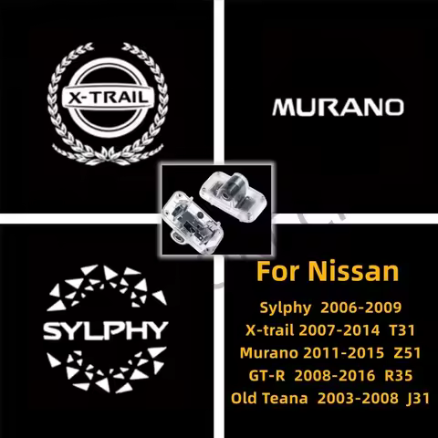 LED Accessories Car Door Projector Light Welcome Ghost Shadow Lamp For Nissan Sylphy Xtrail X-trail 