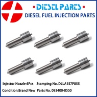 6Pcs Diesel Fuel Injector Nozzle Tips 093400-8550 DLLA157P855 Injection Nozzles for Mitsubishi Fuso 