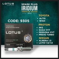 【Lotus Spark Plug 9305】IRIDIUM |N*K 93220 Replacement For Toyota/Nissan/Subaru/Mazda/Honda/Perodua