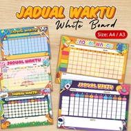 Timetable whiteboard for students, school and daily use