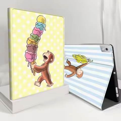 Monkey Cartoon Cute Pattern For Lenovo Pad Tab Legion Xiaoxin Y900 Y700 K10 M10 P11 3rd Pro GT Plus 