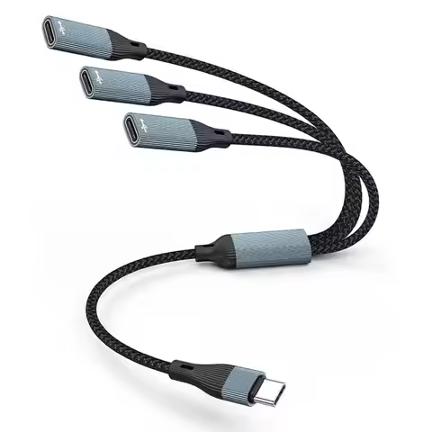 3 in 1 Type C HUB USB/USB C to 3Type C/2C 1USB Splitter Connector OTG Data Transfer Read U Disk/Card