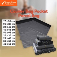 Courier Bag Pocket Parcel Bag Flyer Flyers Courier Plastic Pos Kurier Plastik Mailing  (Black)