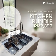 [Kitchen Bundle] RIGEL Scratch Resistance Kitchen sink SNK2500136-B + Kitchen Pull-out Faucet Mixer 